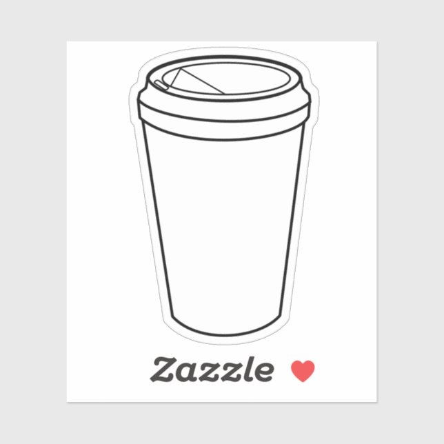 Vintage To-Go Coffee Cup Graphic Design (Sheet)