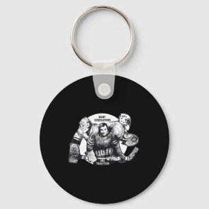 Vintage To Modern Hockey Goalie Heritage Evolution Key Ring