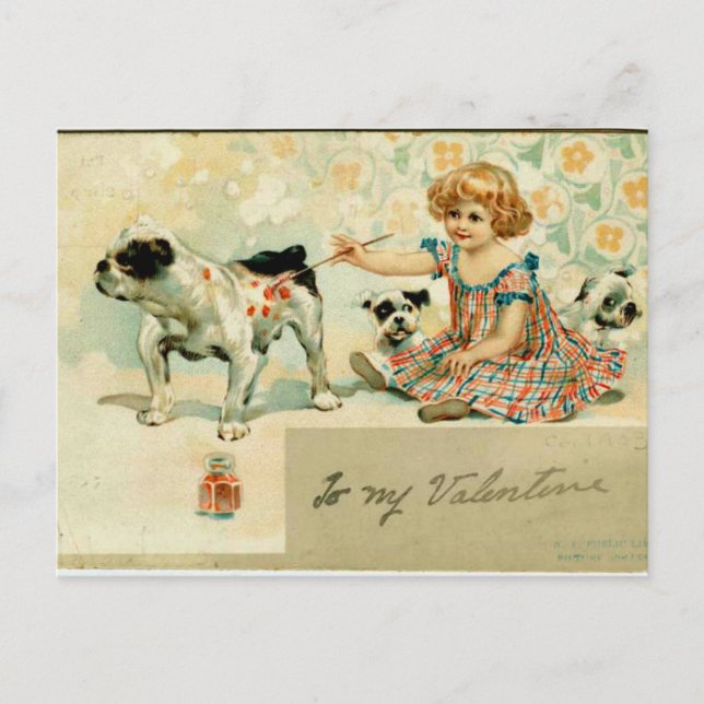 Vintage - To My Valentine Holiday Postcard (Front)