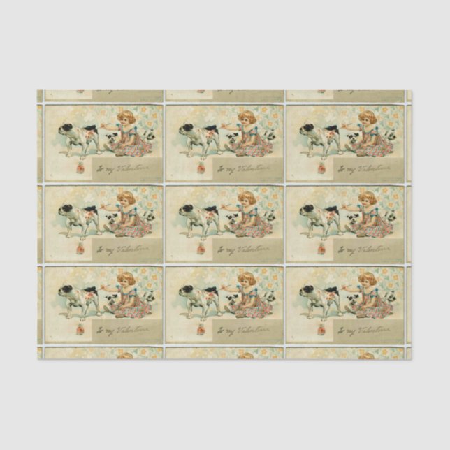 Vintage - To My Valentine Tissue Paper (Front)