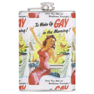 Vintage "To Wake Up Gay" Hip Flask