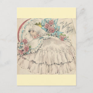 Vintage To Welcome The Baby Postcard