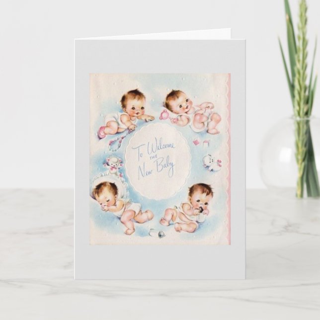Vintage- To Welcome the New Baby, Card (Front)