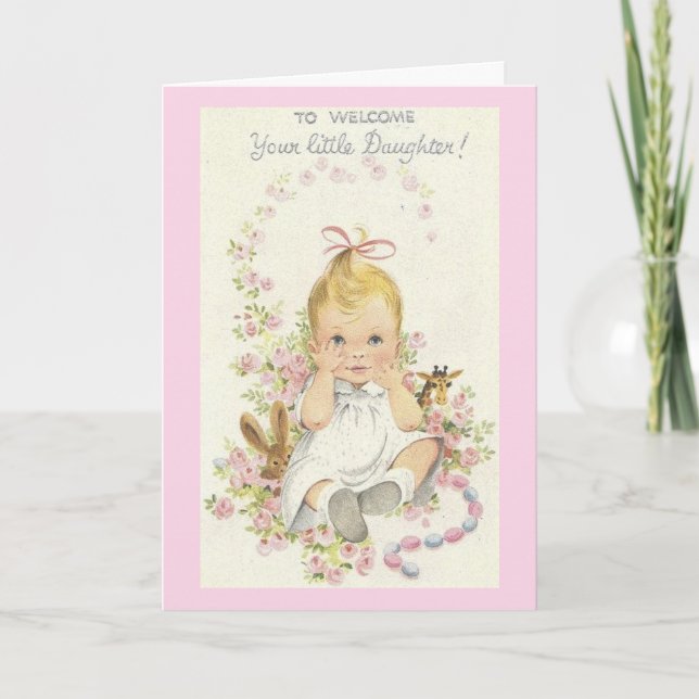 Vintage - To Welcome Your New Daughter, Card (Front)