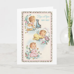 Vintage - To You & Your New Baby, Card