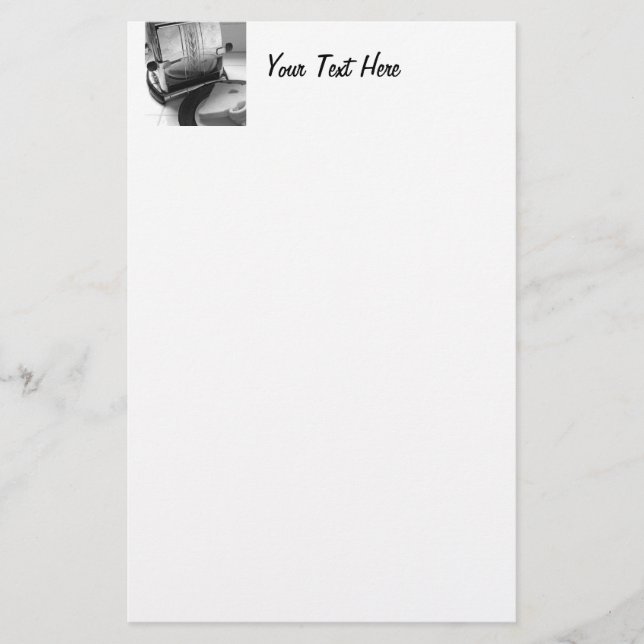 Vintage Toaster Kitchen Art Custom Stationery (Front)