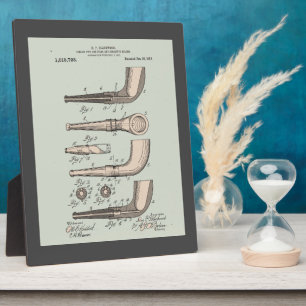 Vintage Tobacco Pipe Patent Plaque
