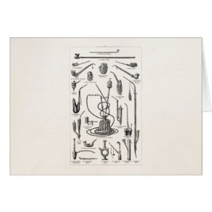 Vintage Tobacco Pipes and Old Hookah Illustration