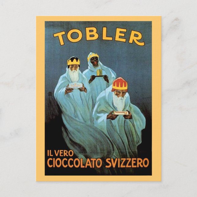 Vintage Tobler Chocolate Advertisement Postcard (Front)