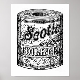 Vintage Toilet Paper Poster