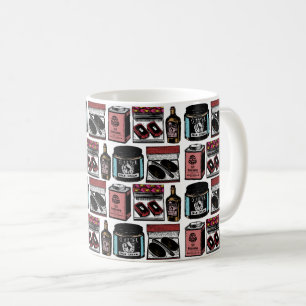 Vintage Toiletries and Cosmetics Pattern Coffee Mug