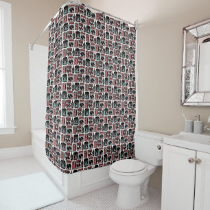 Vintage Toiletries and Cosmetics Pattern Shower Curtain