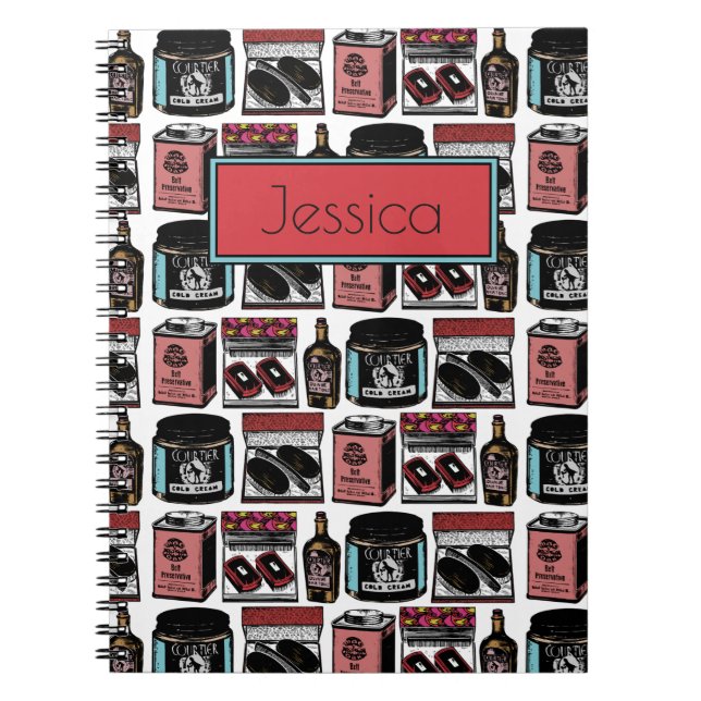 Vintage Toiletries and Cosmetics Personalised Notebook (Front)