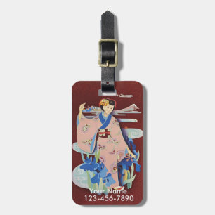 Vintage Tokto Japan Travel Custom Luggage Tag
