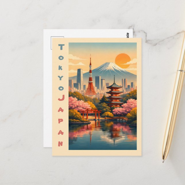 Vintage Tokyo Japan Postcard (Front/Back In Situ)