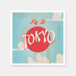 Vintage Tokyo, Japan Travel Posters Napkin
