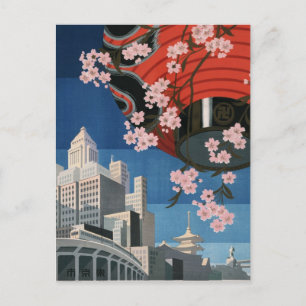 Vintage Tokyo travel Postcard