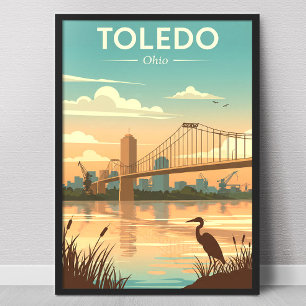 Vintage Toledo Ohio Poster