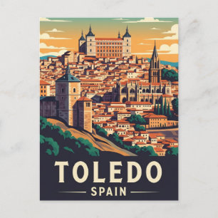 Vintage Toledo Spain Alcazar Travel Postcard