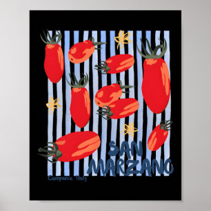 Vintage Tomato Italian Market Tomato Girl Summer Poster