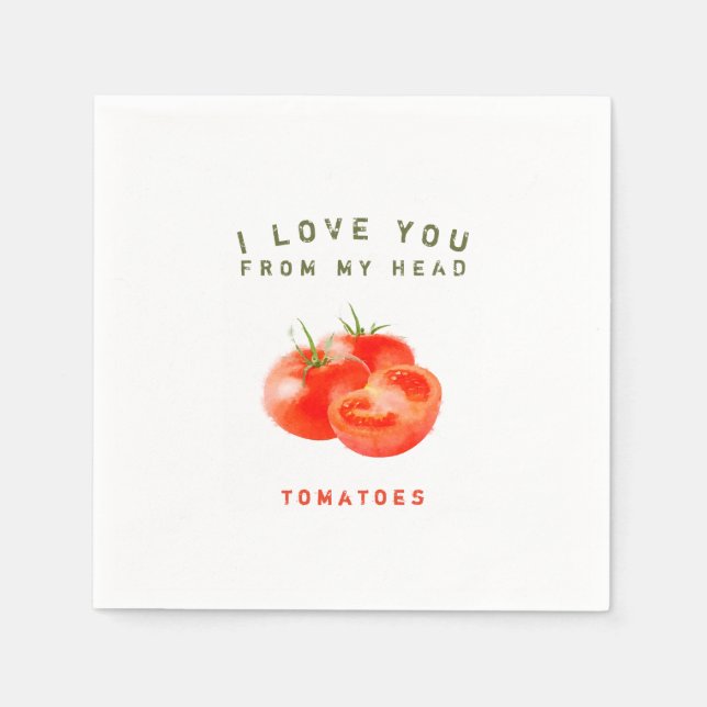 Vintage Tomato Quote Design -  Napkin (Front)