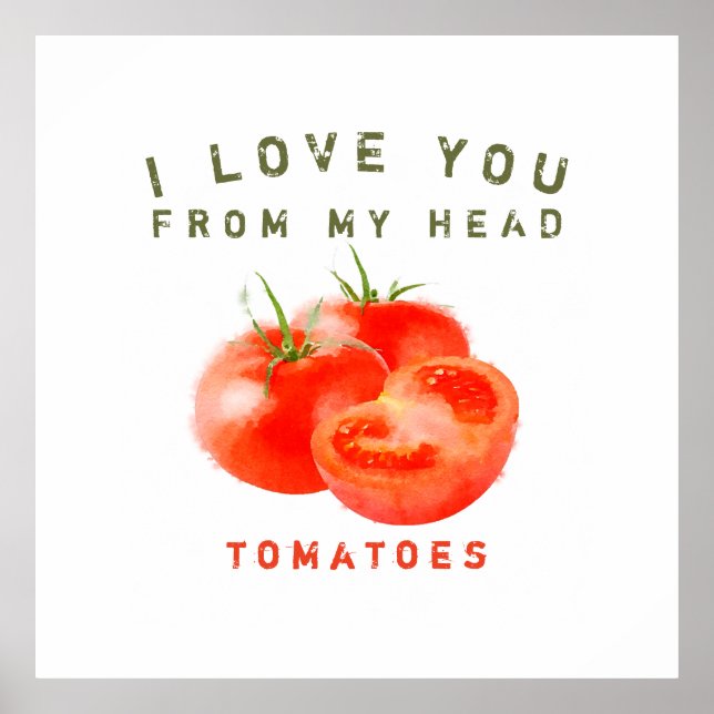 Vintage Tomato Quote Design - Poster (Front)