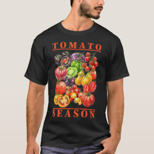Vintage Tomato Season Vegan Vegetable Gardening Pl T-Shirt