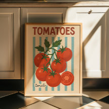 Vintage Tomato Wall Art Print | Botanical Kitchen