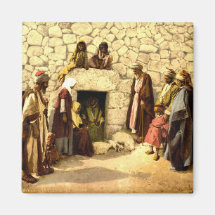 Vintage Tomb of Lazarus Bethany Israel 1890 Magnet