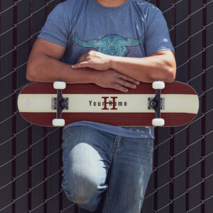 Vintage Tone Red Skateboard with Name HAMbyWG