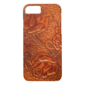 Vintage Tooled Western Leather Roses iPhone 8/7 Case