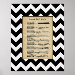 Vintage Toothbrush Poster