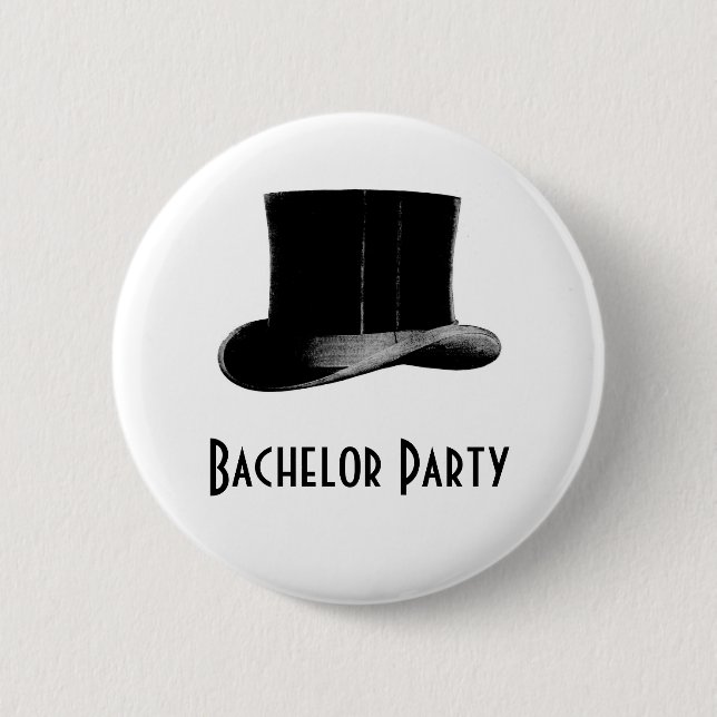 Vintage Top Hat 6 Cm Round Badge (Front)
