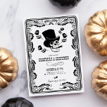 Vintage Top Hat Skull Adult Halloween Party Invitation<br><div class="desc">Vintage Top Hat Skull Adult Halloween Party Invitation</div>
