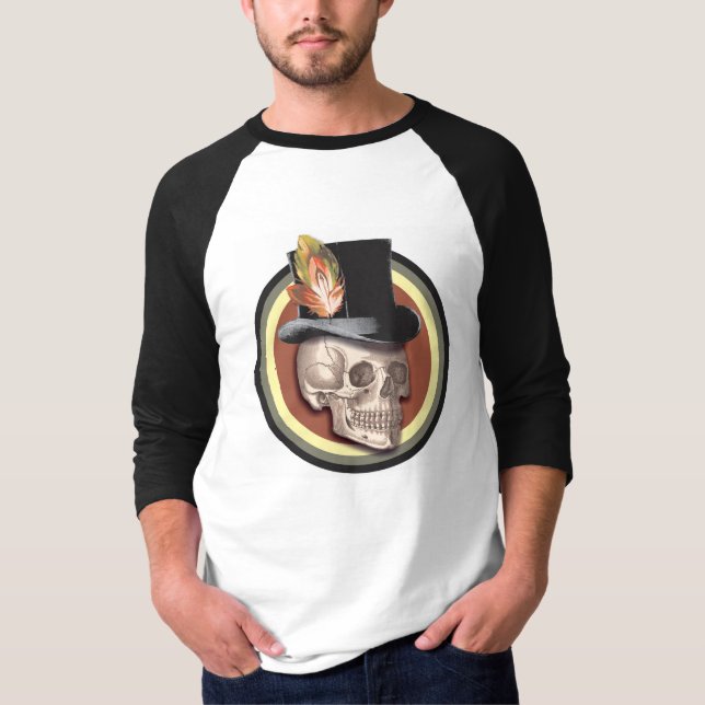Vintage Top Hat Skull Light T-shirt (Front)