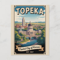 Vintage Topeka Kansas Retro Travel