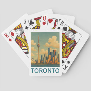 Vintage Toronto Canada – CN Tower Skyline Playing Cards