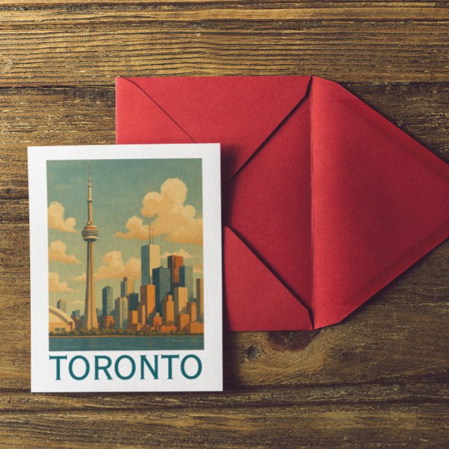 Vintage Toronto Canada – CN Tower Skyline Postcard (Vintage Toronto Canada – CN Tower Skyline Postcard)
