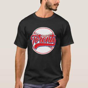 Vintage Toronto Cityscape Baseball For Men Women T-Shirt