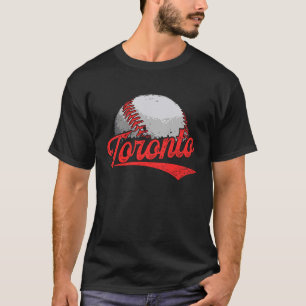 Vintage Toronto Cityscape Baseball For Men Women T-Shirt