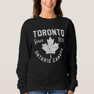 Vintage Toronto Ontario 1834 Canada Canadian Maple Sweatshirt