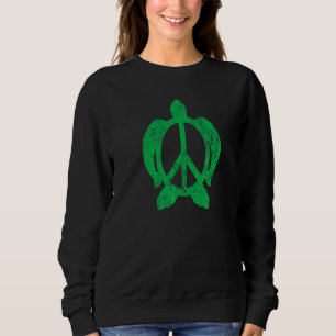 Vintage Tortoise with Turtle Shell Peace Sign Prom Sweatshirt