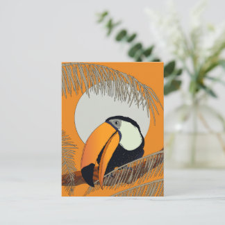 Vintage Toucan Announcement Postcard
