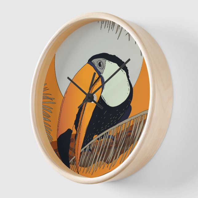 Vintage Toucan Clock (Angle)