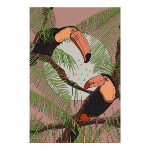 Vintage Toucans Poster