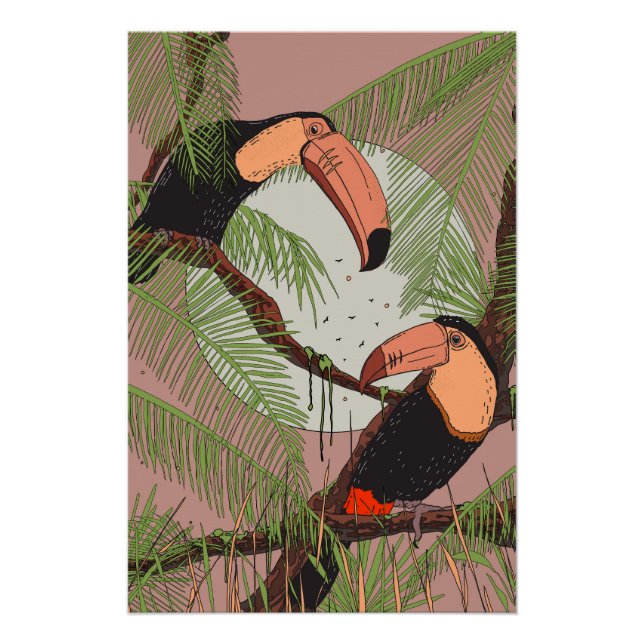 Vintage Toucans Poster (Front)