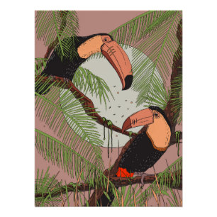 Vintage Toucans Poster