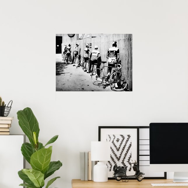 Vintage Tour de France Cyclists' Pee Stop 1970s  Poster (Home Office)