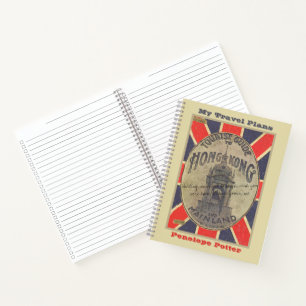 Vintage Tourist Guide to Hong Kong Travel Planner Notebook