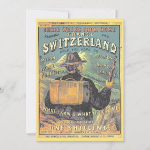 Vintage Tourist Guide to Switzerland and the Alps Card